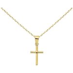 Collier - latelier dazur - mdaille croix or 18 carats - chane dore - enfant - mixte