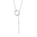 Collier - nrh2r - lariat - longueur 73 mm - couleur dor rose - pour femme