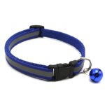 Collier - nylon - r�fl�chissant - ajustable 19 - 32cm - petit chien / chat - couleur bleu
