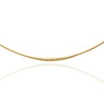 Collier - latelier dazur - or jaune 18k - maille anglaise en chute - femme - longueur 45cm
