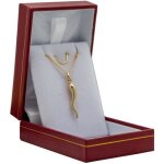 Collier pendentif corne dabondance et sa chaine 45cm en plaque or vritable 18 carat neuf et avec ecrin ...