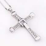 Collier pendentif croix - fast and furious - argent 925 - pour adulte