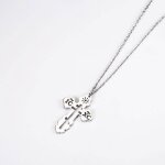 Collier avec pendentif croix orthodoxe acier inoxydable argent ? bijou religieux chrtien ? bijoux croix ...