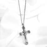 Collier avec pendentif croix style cordelette argent bijou chrtien argent et or bijou croix homme et ...