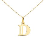 Collier - pendentif lettre d or 750 / 1000 - chaine dore - femme - latelier dazur