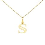 Collier - latelier dazur - pendentif lettre s - or 750 / 1000 - chaîne dorée 45cm - 1. 10cm x 0. 70cm ... Collier - latelier dazur - pendentif lettre s - or 750 / 1000 - chaîne dorée 45cm - 1. 10cm x 0. 70cm ...