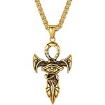 Collier avec pendentif oeil dhorus - croix Égyptienne - anubis - serpent en acier inoxydable bijoux religieux ... Collier avec pendentif oeil dhorus - croix Égyptienne - anubis - serpent en acier inoxydable bijoux religieux ...