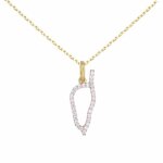 Collier - pendentif or jaune corse pavée de zirconiums - chaine dorée - latelier dazur Collier - pendentif or jaune corse pavée de zirconiums - chaine dorée - latelier dazur