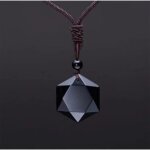 Collier pendentif pierre naturelle pierre precieuse chakras améthyste obsidienne Étoile de david facette ... Collier pendentif pierre naturelle pierre precieuse chakras améthyste obsidienne Étoile de david facette ...