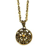 Collier pendentif pirate dor