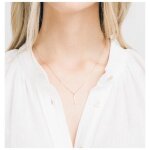 Collier pendentif tige en acier inoxydable or ? ras de cou g�om�trique �l�gant ? cadeau pour elle ? cadeau ...