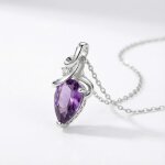 Collier pendentif torsad� baign� dans lor blanc. bo�te cadeau offerte. cadeau id�al saint valentin f�te ...