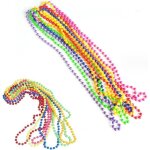 Colliers de perles fluo des annes 80 pour femme - lot de 8 - accessoires de dguisement