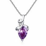 Collier femme cristal coeur brillant. �crin inclus. cadeau id�al anniversaire saint - valentin f�tes. ...
