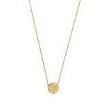 Collier plaqu or avec rond orn dun arbre de vie grav - jouailla bijoux - 327008 - femme - dor