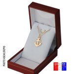 Collier ras de cou 40cm avec petit pendentif ancre encre en vrai plaqu� or 18k pour femme fille jeune ...