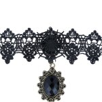 Collier ras - de - cou gothique noir pendentif adulte - accessoire de dguisement bijou fantaisie