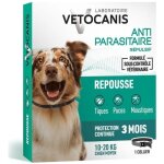 Collier r�pulsif puces tiques et moustiques - vetocanis - chien de 10 � 20 kg - extraits naturels margosa ...