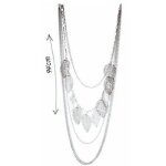 Collier - sautoir femme fantaisie argent longue festival de bohemian vintage bijoux double chain statement ...