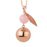 Collier sautoir de grossesse musicale - bola - avec chane - rose gold