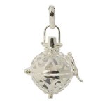 Collier sautoir de grossesse musicale - bola - avec chane - white cage
