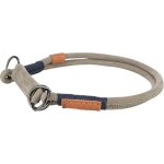 Collier semi - trangleur trixie be nordic - cuir - l - xl 55 cm -  10 mm - gris