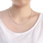 Collier serpent petites boules design en argent chaine mailles rondes cadeau pour elle