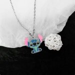 Collier - lilo - pendentif kawaii - acier inoxydable - argent - mixte