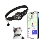 Collier de suivi gps pour chats - localisation temps r�el ios find my - collier r�fl�chissant avec clochette ...