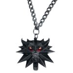 Collier the witcher wild hunt medallion avec yeux led - licence officielle - couleur argent Collier the witcher wild hunt medallion avec yeux led - licence officielle - couleur argent