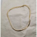 Collier tour du cou nahash - acier inoxydable - maille anglaise - 45 cm - dor� - femme