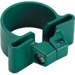 Colliers de serrage universel 4 pi�ces pour poteau de grillage rigide - vert - dirickx industries