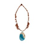 Collier vaiana enfant bleu turquoise ciel marine - accessoire de d�guisement bijou fantaisie