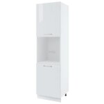 Colonne de cuisine pour four encastrable bellissi blanc brillant 2 portes l 60 cm - cuisineandcie