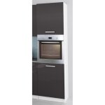 Colonne de cuisine - tara - pour four encastrable - laqu gris - contemporain