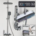 Colonne de douche avec affichage num�rique led syst�me de douche � effet pluie avec douchette � main ...