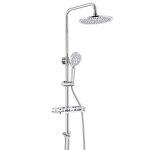 Colonne de douche - auralum max - sans mitigeur - 4 modes douchette - hauteur r�glable 72 - 110cm