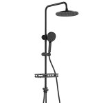 Colonne de douche - auralum max - sans mitigeur - 4 modes - hauteur r�glable 72 - 110cm - noir