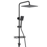 Colonne de douche - auralum max - sans mitigeur - hauteur r�glable 72 - 110cm - �tag�re de rangement ...