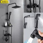 Colonne de douche avec bidet robinet de douche salle de bain mural pommeau de douche pluie c�ramique ...