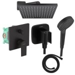 Colonne de douche encastre mcanique hansgrohe vernis shape douche de tte vernis shape flexible isiflex ...