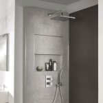 Colonne de douche encastrée thermostatique jacob delafon modulo tête carrée + nettoyant Colonne de douche encastrée thermostatique jacob delafon modulo tête carrée + nettoyant