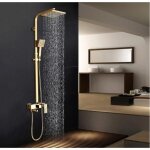 Colonne de douche ensemble de douche set de douche en laitondouche de pluie 20x20cm et barre de hauteur ...