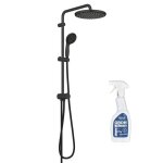 Colonne de douche grohe vitalio start system 250 avec inverseur noir + nettoyant grohclean