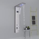 Colonne de douche hydro massage avec pommeau de douche led douche à main et sortie de salle de bain pour ... Colonne de douche hydro massage avec pommeau de douche led douche à main et sortie de salle de bain pour ...