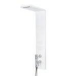 Colonne de douche hydromassante - idralite - mod. trend - aluminium mat - 4 jets - mitigeur thermostatique ...