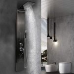 Colonne de douche hydromassante torquay noir - larathy - mitigeur thermostatique - 2 jets - inox lissé ... Colonne de douche hydromassante torquay noir - larathy - mitigeur thermostatique - 2 jets - inox lissé ...