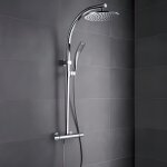 Colonne de douche - jacob delafon - oblo - mitigeur thermostatique - douche de t�te - douchette � main ...