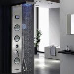 Colonne de douche keke - led avec système de massage et écran lcd - hauteur 124 cm Colonne de douche keke - led avec système de massage et écran lcd - hauteur 124 cm