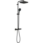 Colonne de douche avec mitigeur thermostatique - economie deau - grohe vitalio comfort 250 - noir mat ...